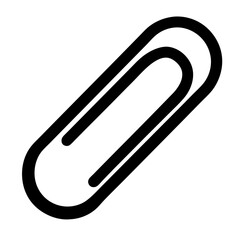 Simple and Clean Paperclip Illustration on White Background for Document Organization