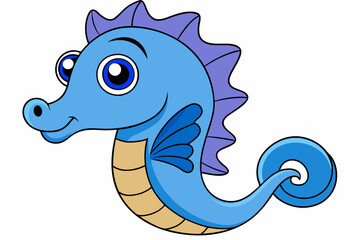 Fototapeta premium seahorse vector on white background