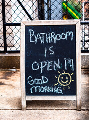 Bathroom is open - Good morning