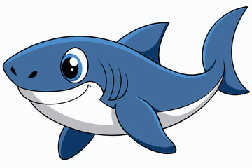 shark vector on white background
