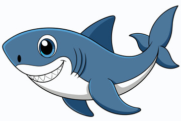 Obraz premium shark vector on white background