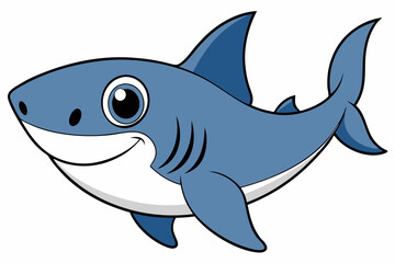 shark vector on white background