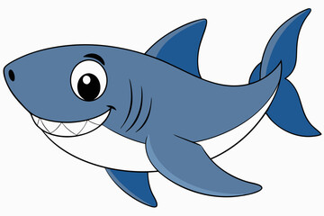 shark vector on white background