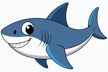 shark vector on white background