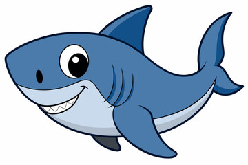 shark vector on white background