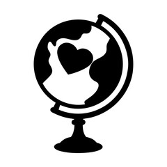 A heartfelt globe symbolizing global love and interconnectedness of the world