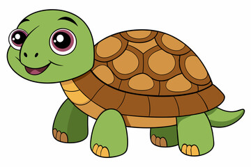 tortoise vector on white background