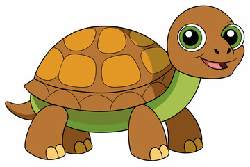 tortoise vector on white background