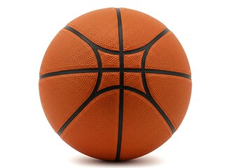 Fototapeta premium An orange basketball with black lines