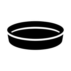 Sleek black and white bowl silhouette, a simple yet elegant design element
