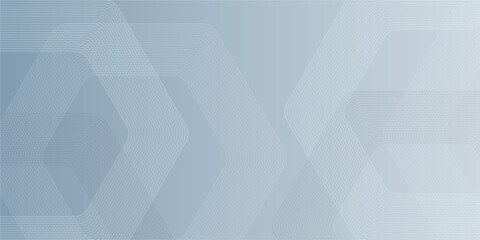 Abstract hexagon lines on gray background. Geometric stripe line art design modern