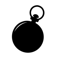 Antique Pocket Watch Silhouette Illustrating Timelessness and Classic Elegance in Timekeeping