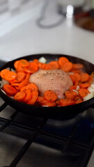 Cooking Ground Meat and Carrots Together in a Skillet for a Delicious Meal Experience