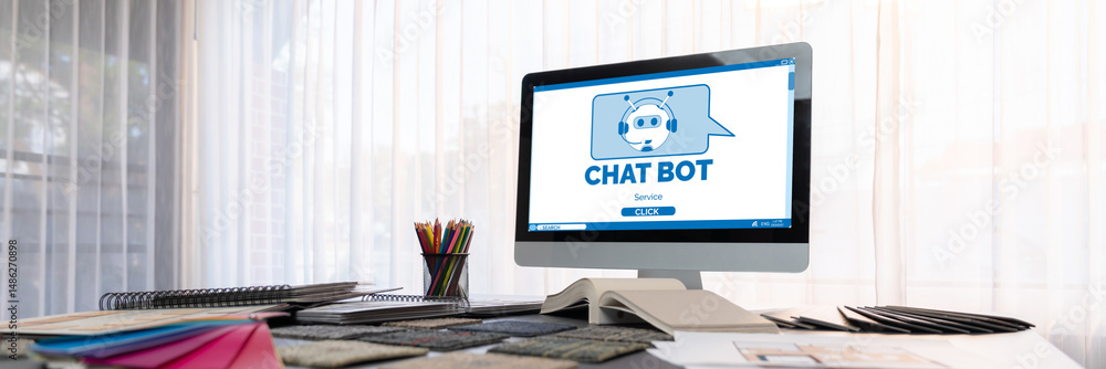 Poster chatbot software application for brisk online business that automatically reply to customer question