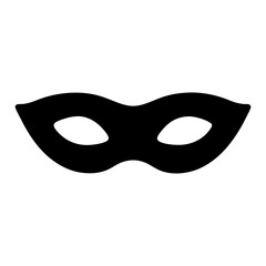 A black masquerade mask with eye holes for hiding your identity