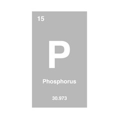 periodic vector phosphorus isolated on transparent background