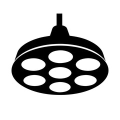 Simple Black and White Image Depicting a Surgical Examination Light Fixture