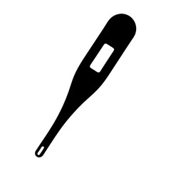Black and white illustration of a digital thermometer for medical use