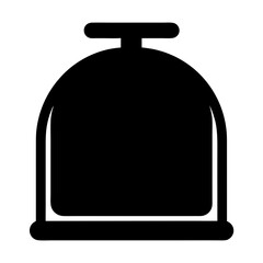 Obraz premium Stylized Black Bell Jar or Dome Shape with a Knob on Top