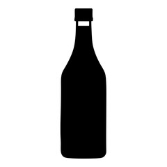 Elegant Black Bottle Silhouette Graphic for Various Uses, Simple Design