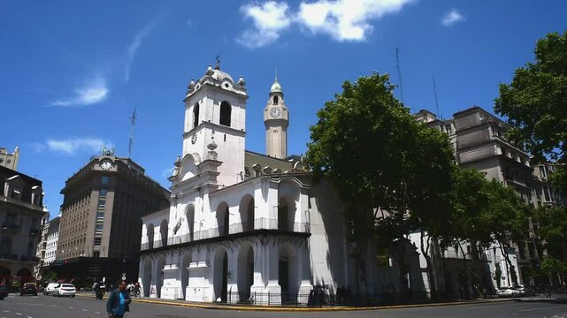 The Buenos Aires historic Cabildo  1810 year is the museum near Plaza de Mayo in Buenos Aires in Argentina 