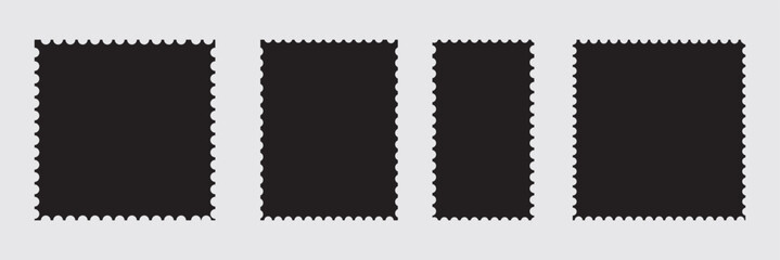Blank postage stamp. Clean postage stamp template. Postage icon.