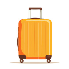 Travel Suitcase 2D flat vector illustration, isolated on a white background.