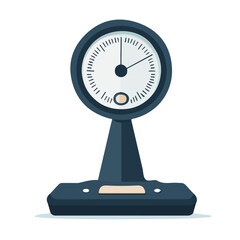 Weight Scale 2D flat vector illustration, isolated on a white background.