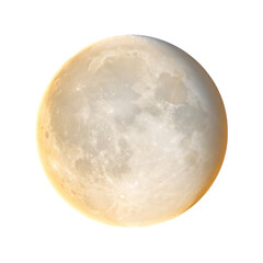 Serene full moon glowing softly in night sky, symbolizing tranquility and beauty