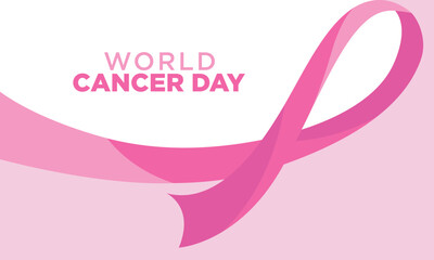 Cancer Day Awareness Pink Ribbon Vector Free 