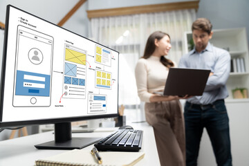 UX UI design process for brisk mobile application and website . Creative prototype of wireframe for...