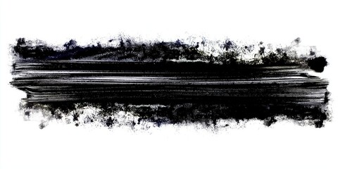 Set of different ink paint brush strokes isolated on white background. Vector illustration skapad av ai