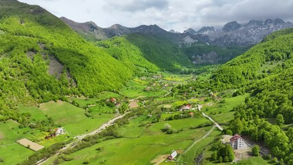 Albania touristic village in north, Lepushe