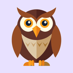 vector illustration of a cartoon owl