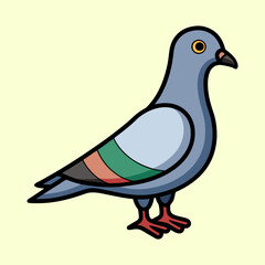 vector illustration of a pigeon