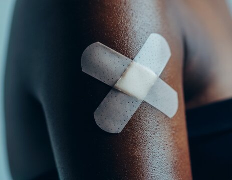 Cerotto sulla pelle umana