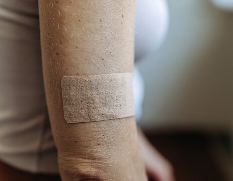 Cerotto sulla pelle umana