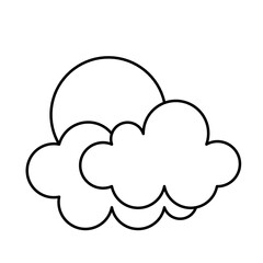 sunny cloud icon vector symbol of weather illustration