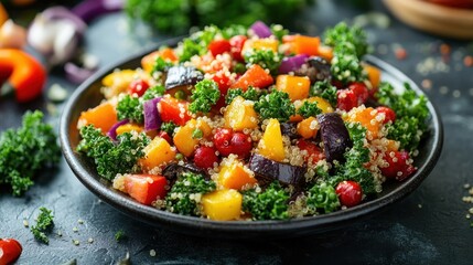 Colorful quinoa salad with vegetables