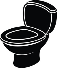 modern toilet silhouette vector illustration