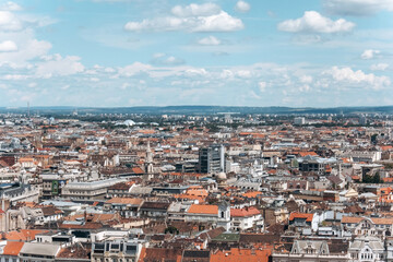 Fototapeta premium Breathtaking bird's-eye view of the city