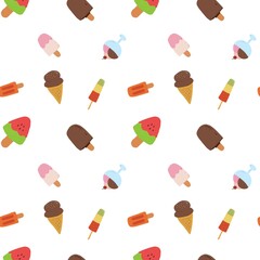 seamless background with ice cream