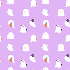 seamless pattern with funny halloween