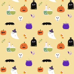 cute halloween seamless pattern backgound