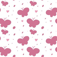 seamless background with butterfly