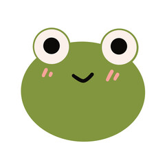 funny green cutr frog