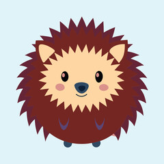 vector illustration of a hedgehog
