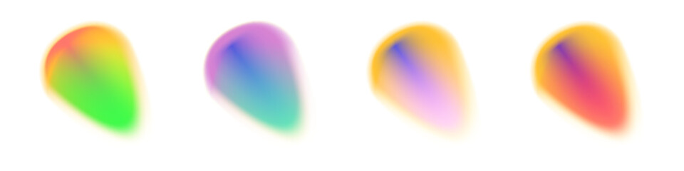 Gradient blur aura shape oval. Y2k aura mesh soft gradient. Blurry light vivid form. Mesh vector illustration