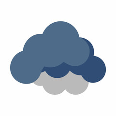 Simple cloudy weather vector graphic element for creative design use