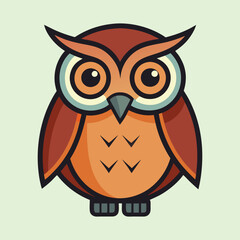 vector illustration of a cartoon owl